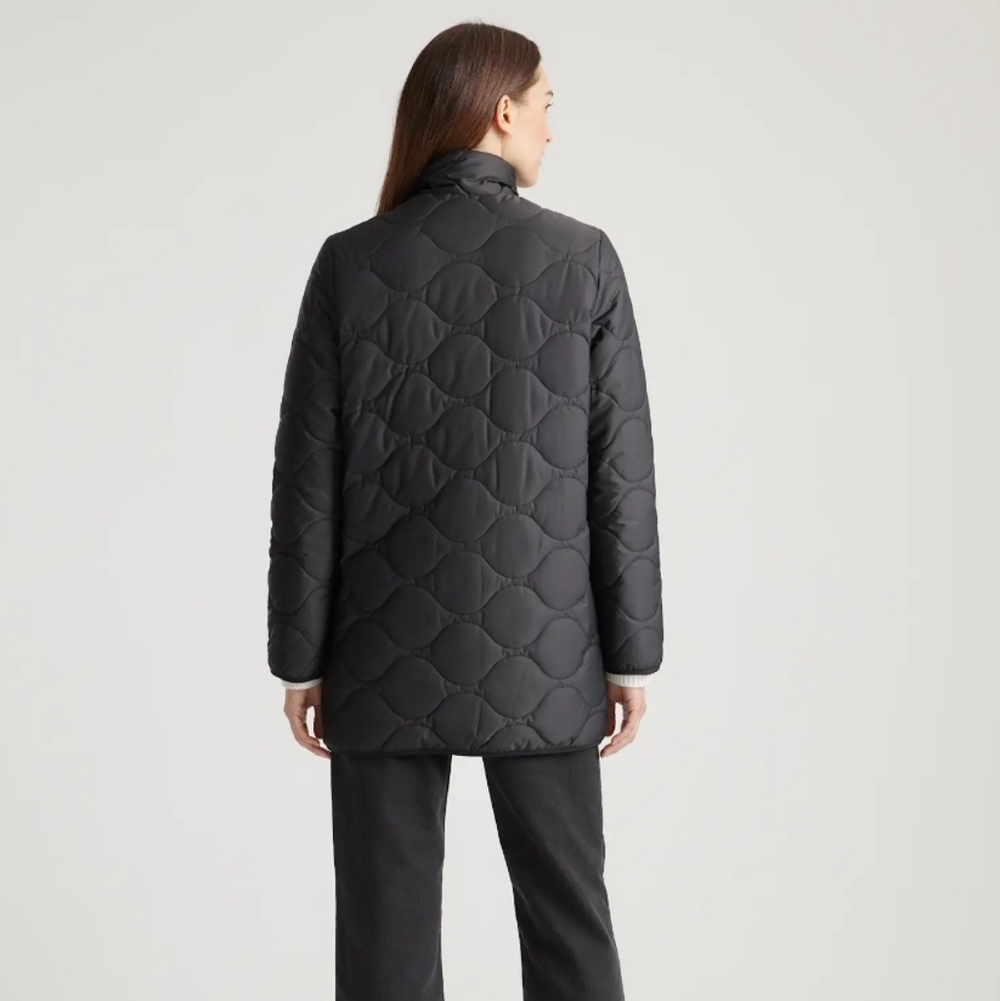 Quince Featherless Quilted Long Puffer Jacket - black - Picture 9 of 16